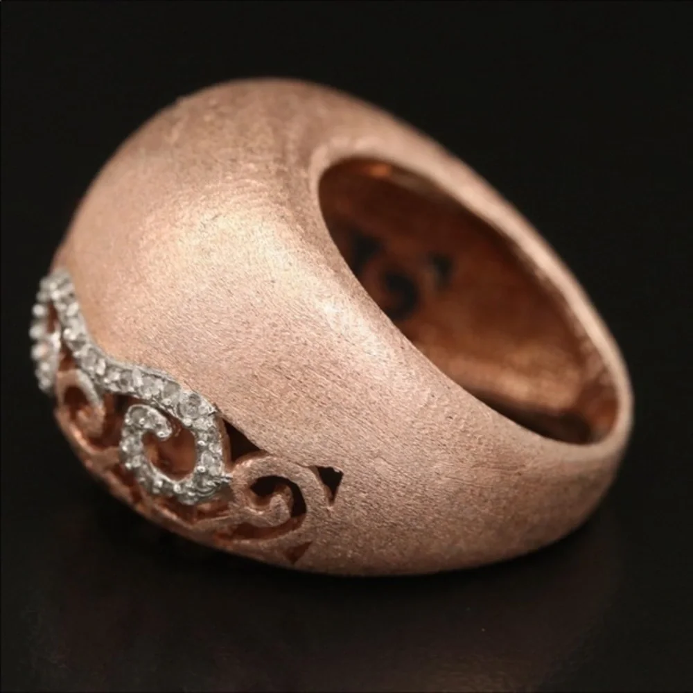 - Sterling silver CZ Dome ring